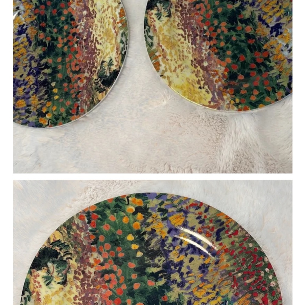 2 Sakura Vincent Van Gogh Salad Plates Wildflowers Floral Porcelain 8 1/8”